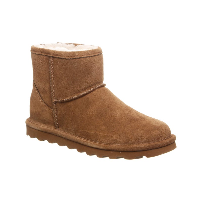 BEARPAW Alyssa Women's Slip-On Winter Boots Hickory Size 7 | Comfortable Ankle Boot | Casual Winter Shoes for Women - Image 3